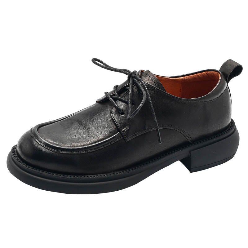 Dwarves Women's Oxford Derby Shoes Handmade Vegetable Tanned Leather in Khaki/Brown/Black